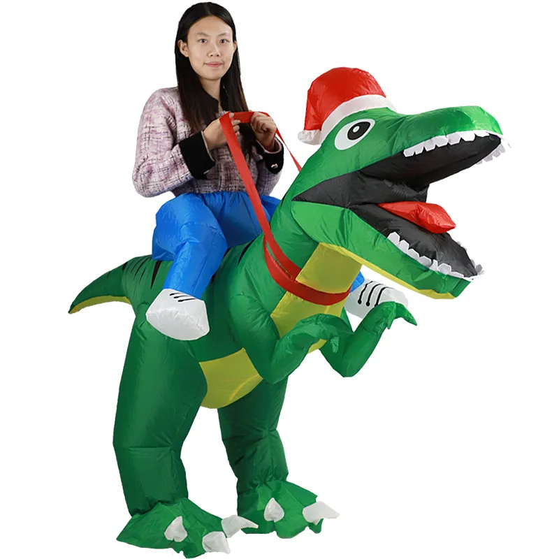 Inflatable Dinosaur Costume Adult - Tyrannosaurus Rex Kerst opblaasbaar kostuum, dinosaurus