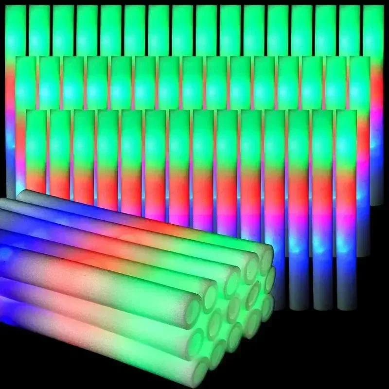 30 stuks schuimglowsticks met  - Flashing Led Foam Sticks Party recensie en prijs