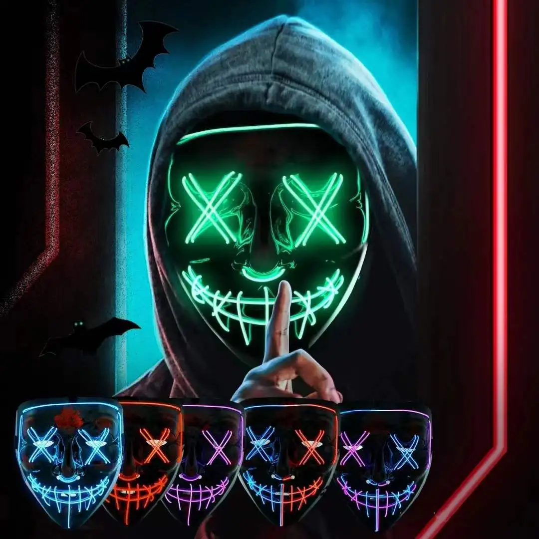 Draadloos Eng Gloeiend Masker  - Led Purge Mask Halloween recensie en prijs